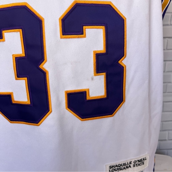 All American Collection SHAQUILLE O'NEAL LOUISIANA STATE 1990 33 Jersey Vintage - Picture 10 of 15